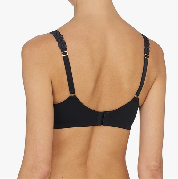 NATORI 32DD Underwire Black Bra Moulded Pure Luxe Custom Coverage - Picture 3 of 10